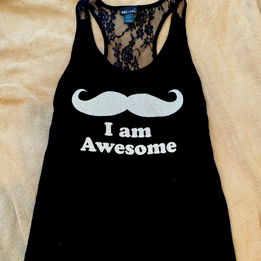 Black I am awesome tank